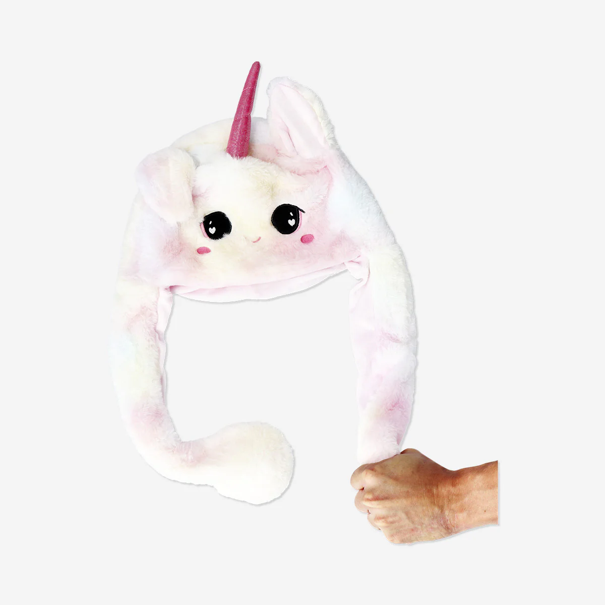 Plush unicorn hat with moving ears - Image 2