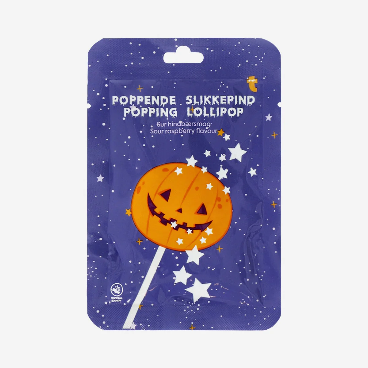 Popping pumpkin lollipop - Sour raspberry flavour - Image 2