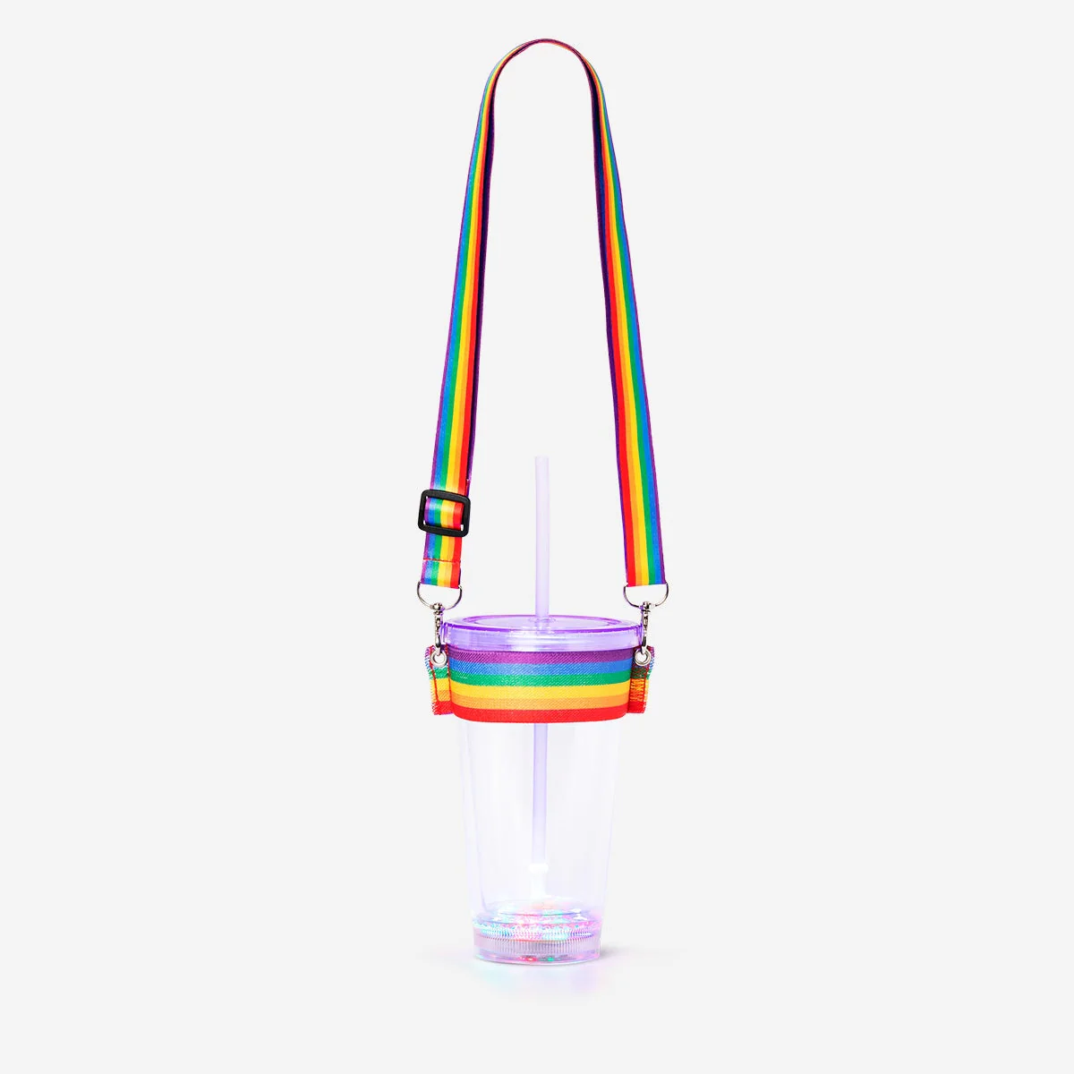 Portable cup with light