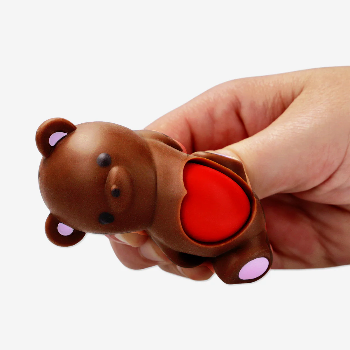 Press me toy - Brown bear with red heart - Image 2