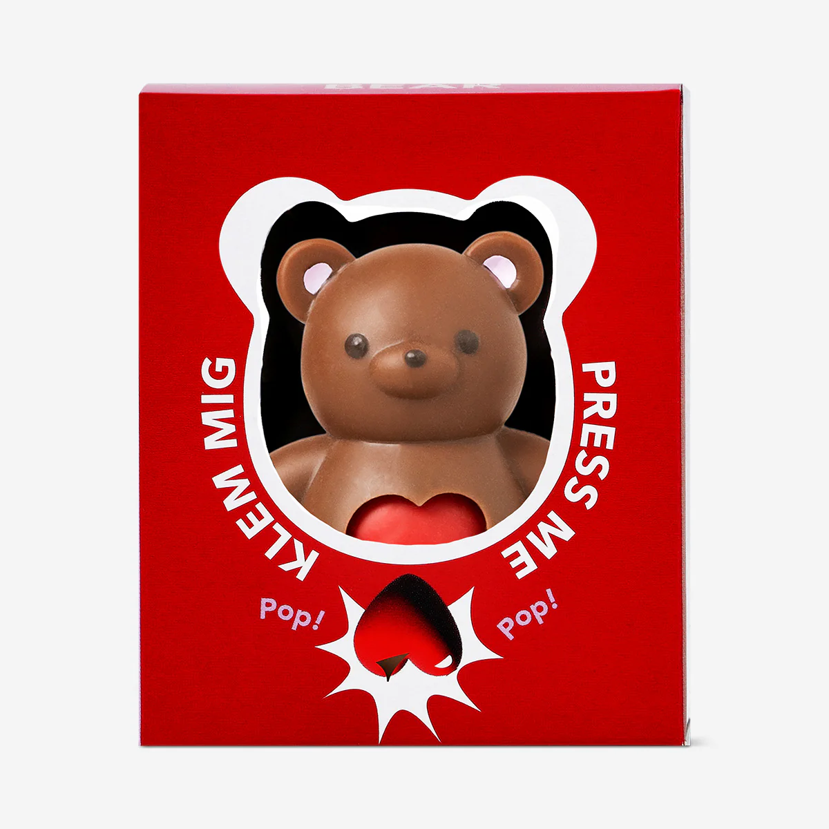 Press me toy - Brown bear with red heart - Image 3