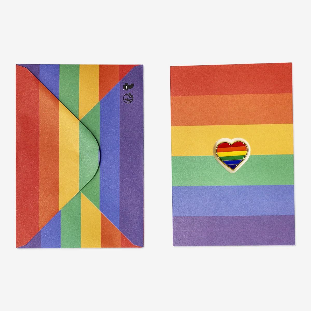 Pride card with heart and envelope