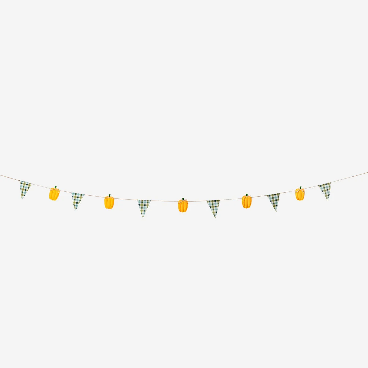 Pumpkin garland with checks - 300 cm - Image 2