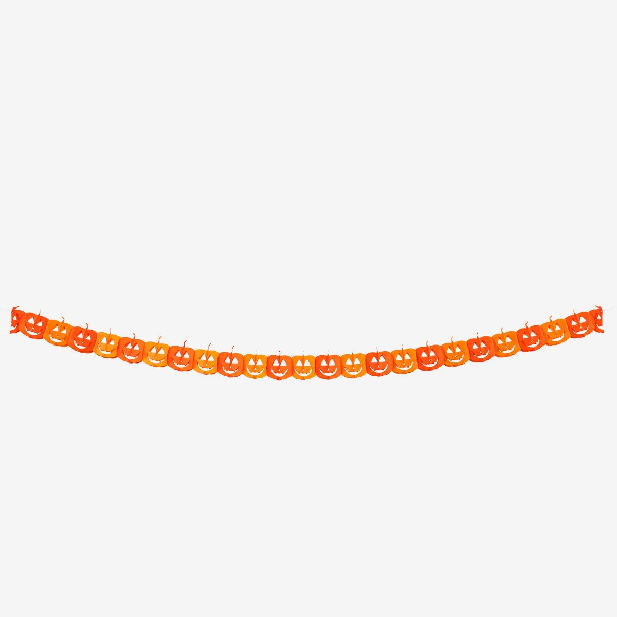 Pumpkin garland with happy faces - 300 cm - Image 2