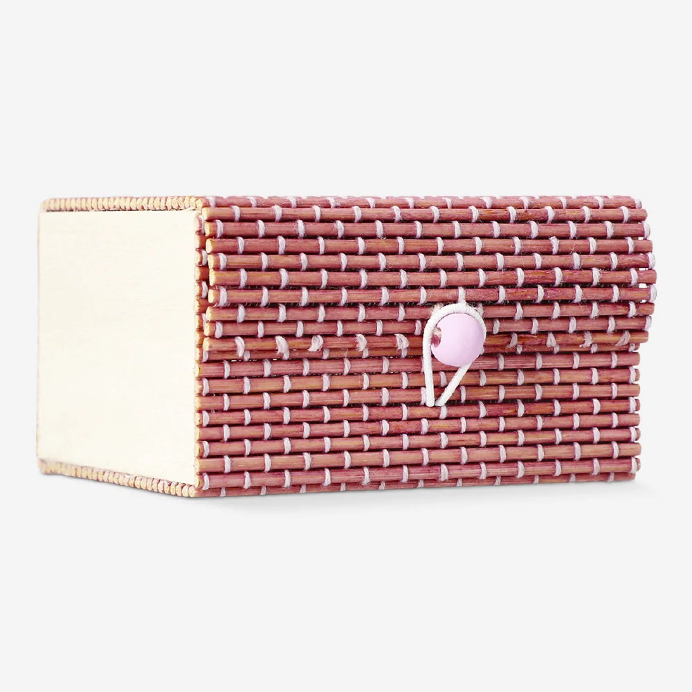 Purple bamboo storage box - 9x9 cm - Image 3