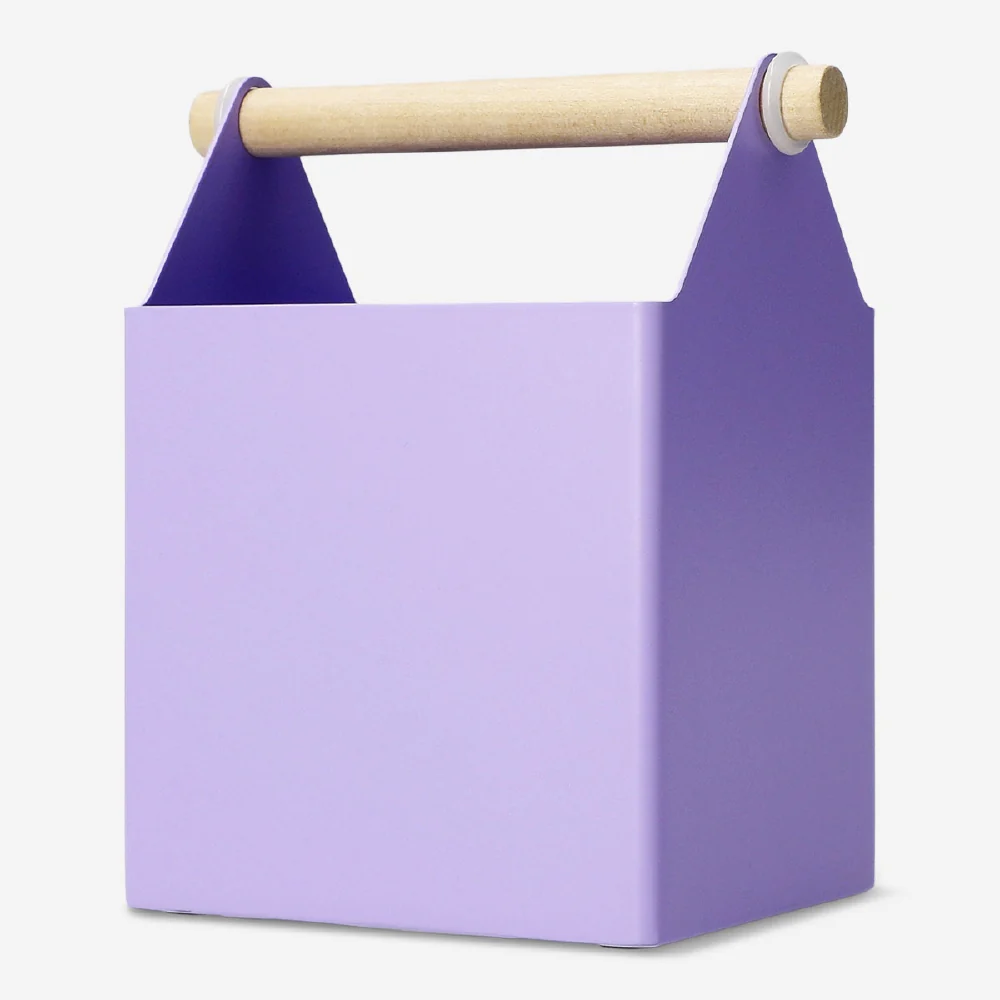 Purple metal desk organiser - Image 2
