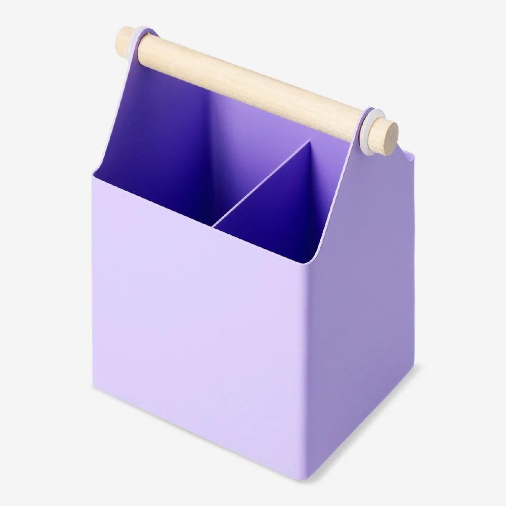 Purple metal desk organiser - Image 3