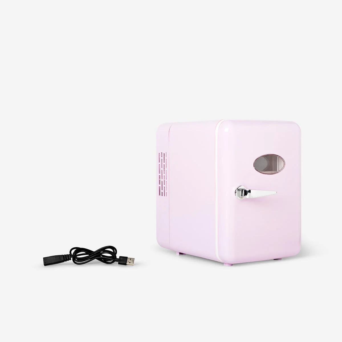 Purple mini cosmetics fridge with stickers - Image 2