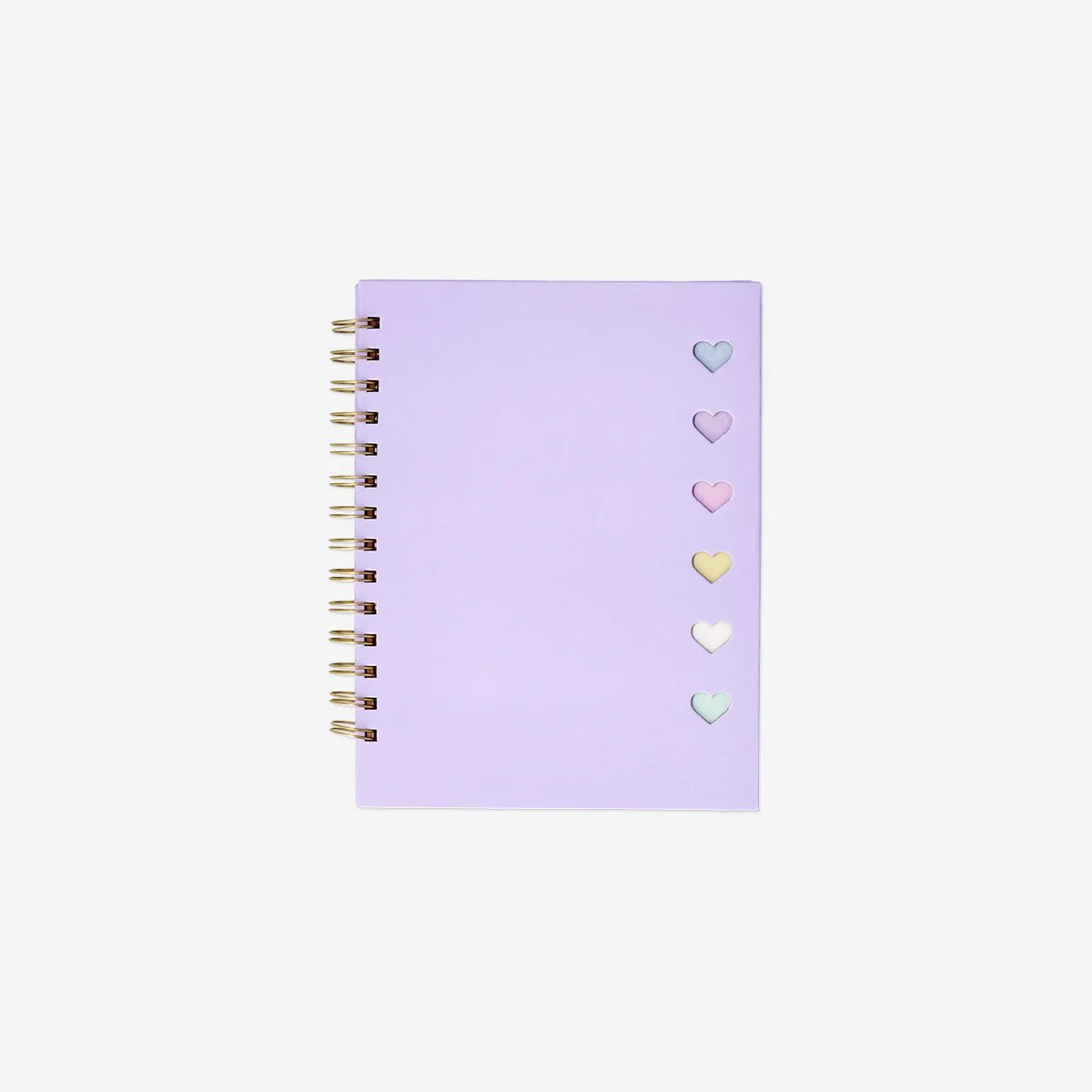 Purple notebook with ballpoint pen and sticky memos