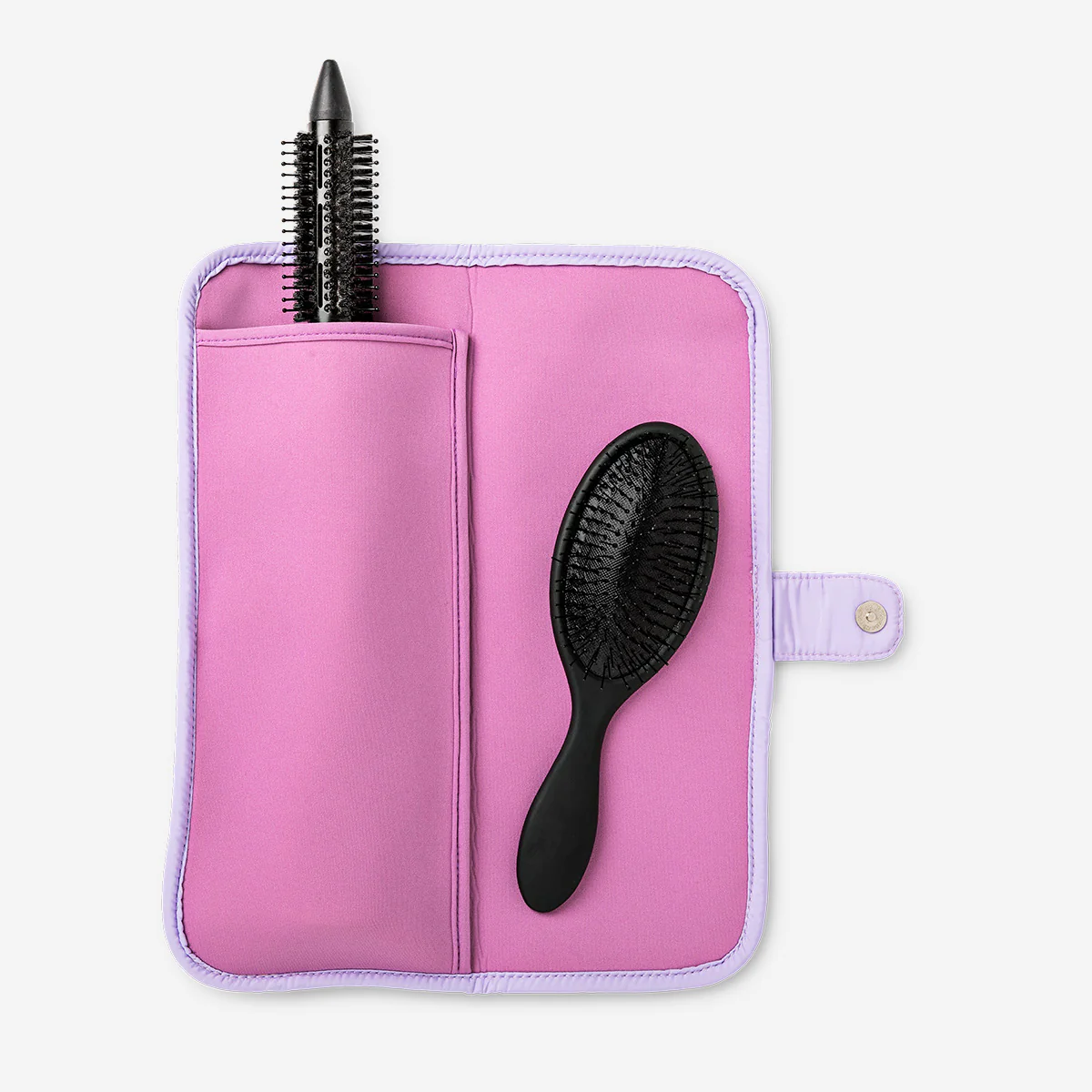 Pink organiser bag for hair tools