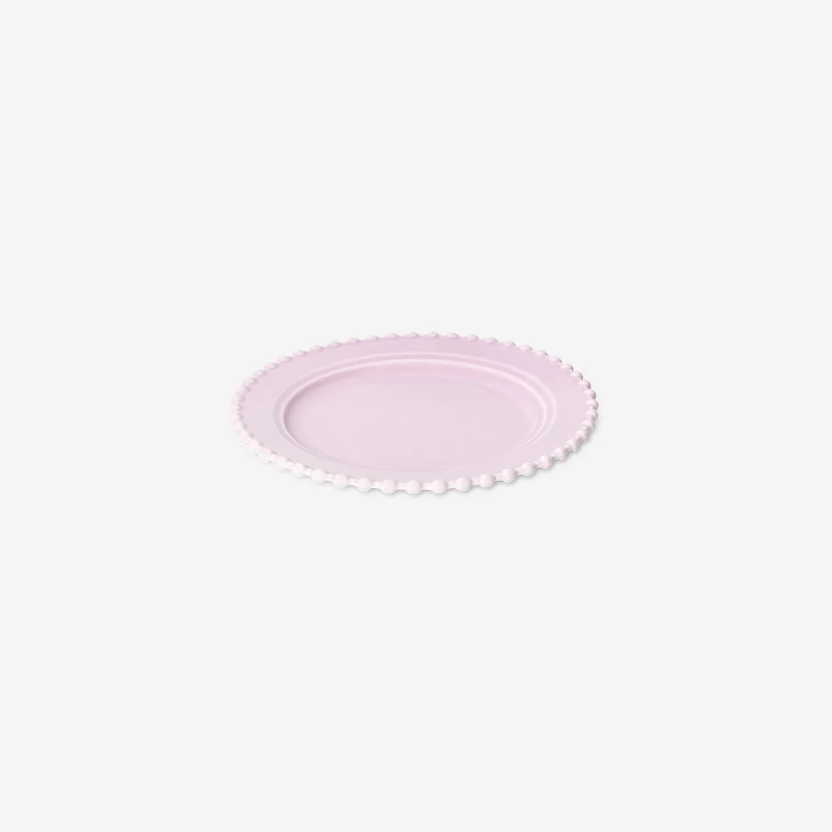 Pink plate with bubble edge