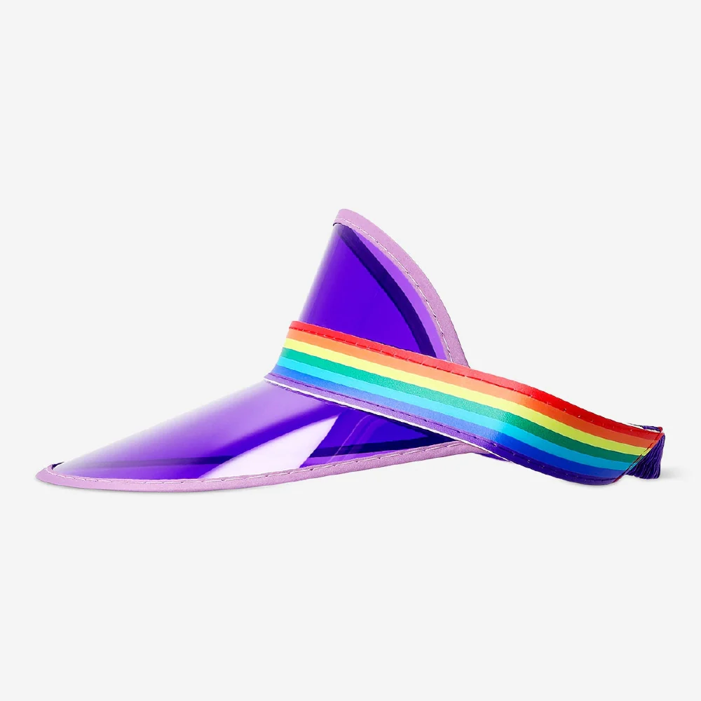 Purple sun visor with rainbow band - Image 2