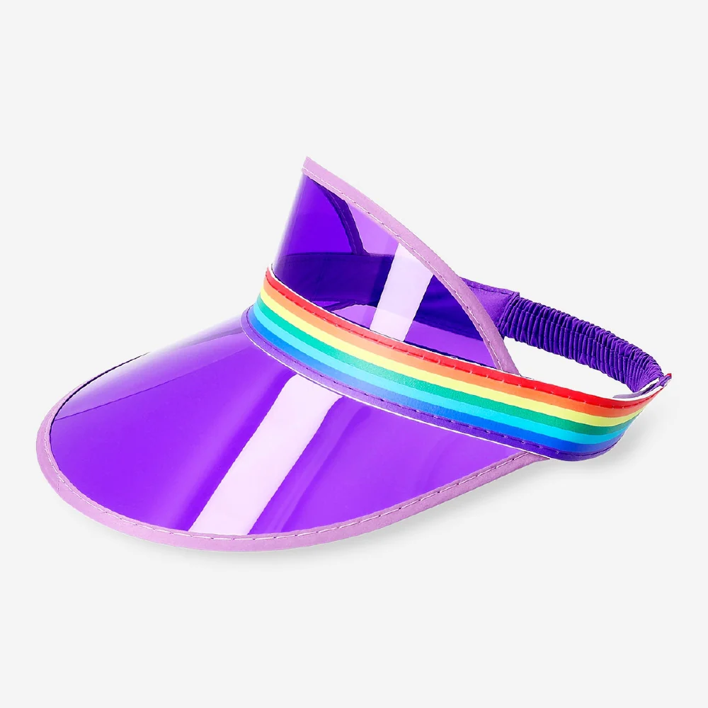 Purple sun visor with rainbow band - Image 3