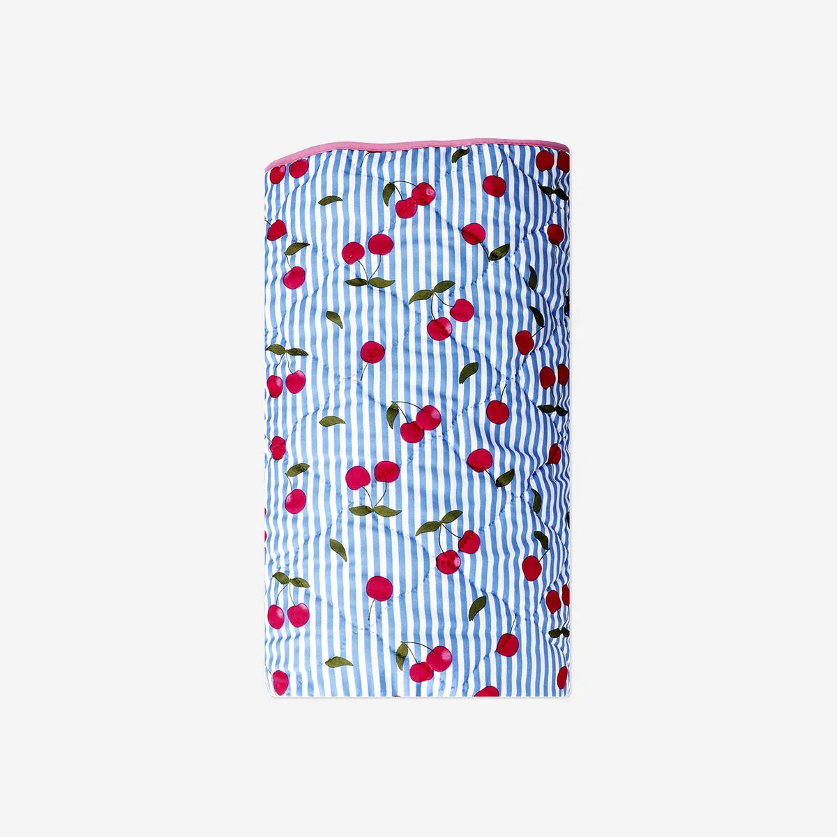 Quilted blanket with cherry print - 170x130 cm - Image 2