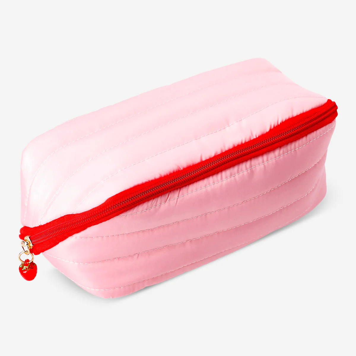 Quilted toiletry bag with strawberry print - Image 2