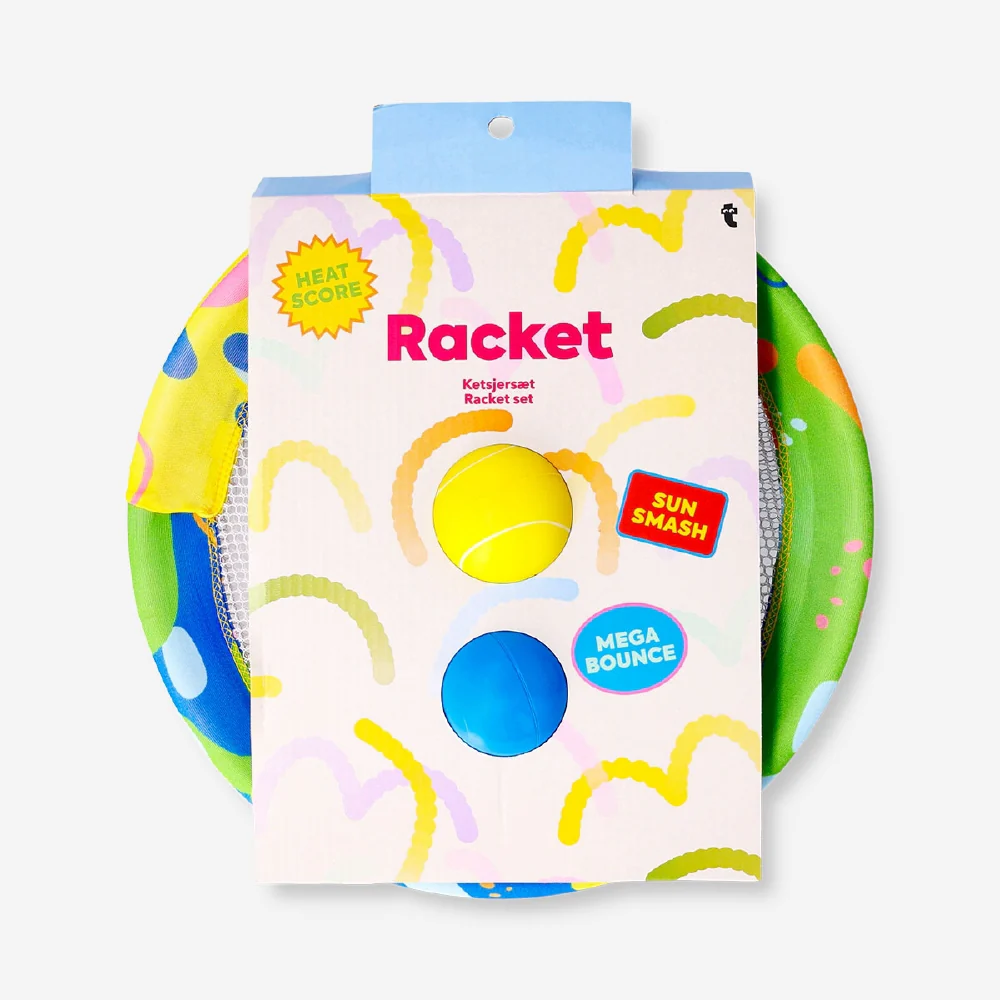 Racket set with balls