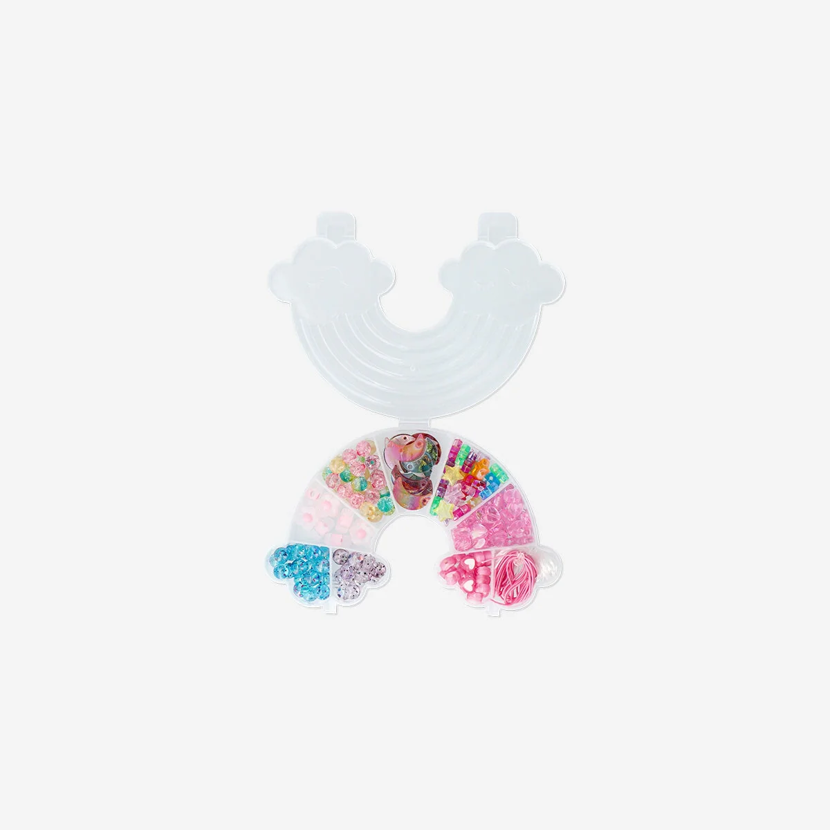 Rainbow bead set with string - Image 2
