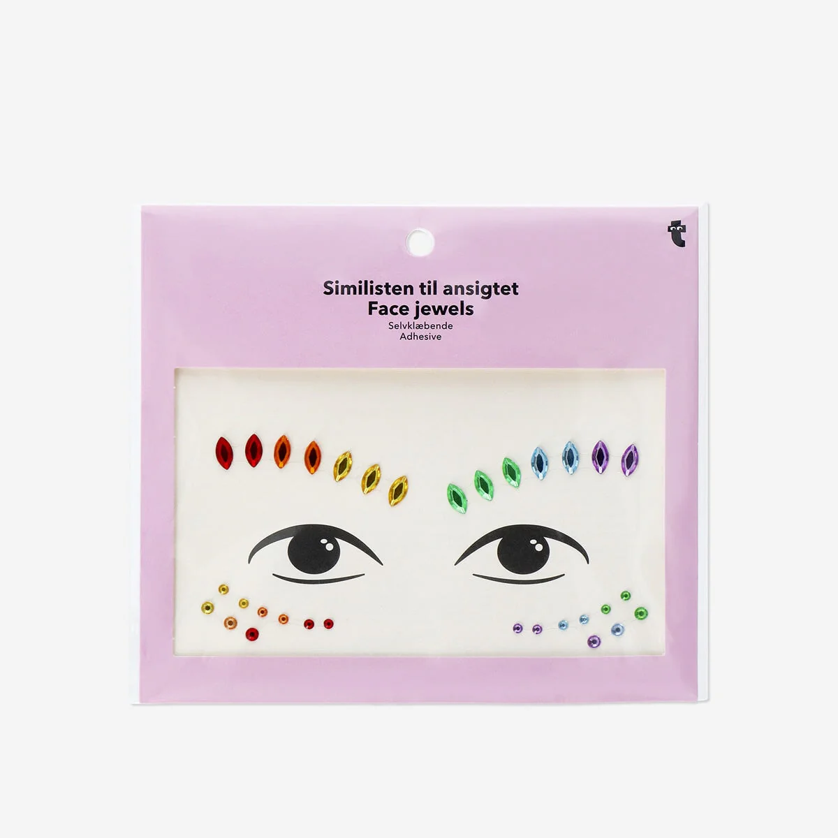 Rainbow face jewels