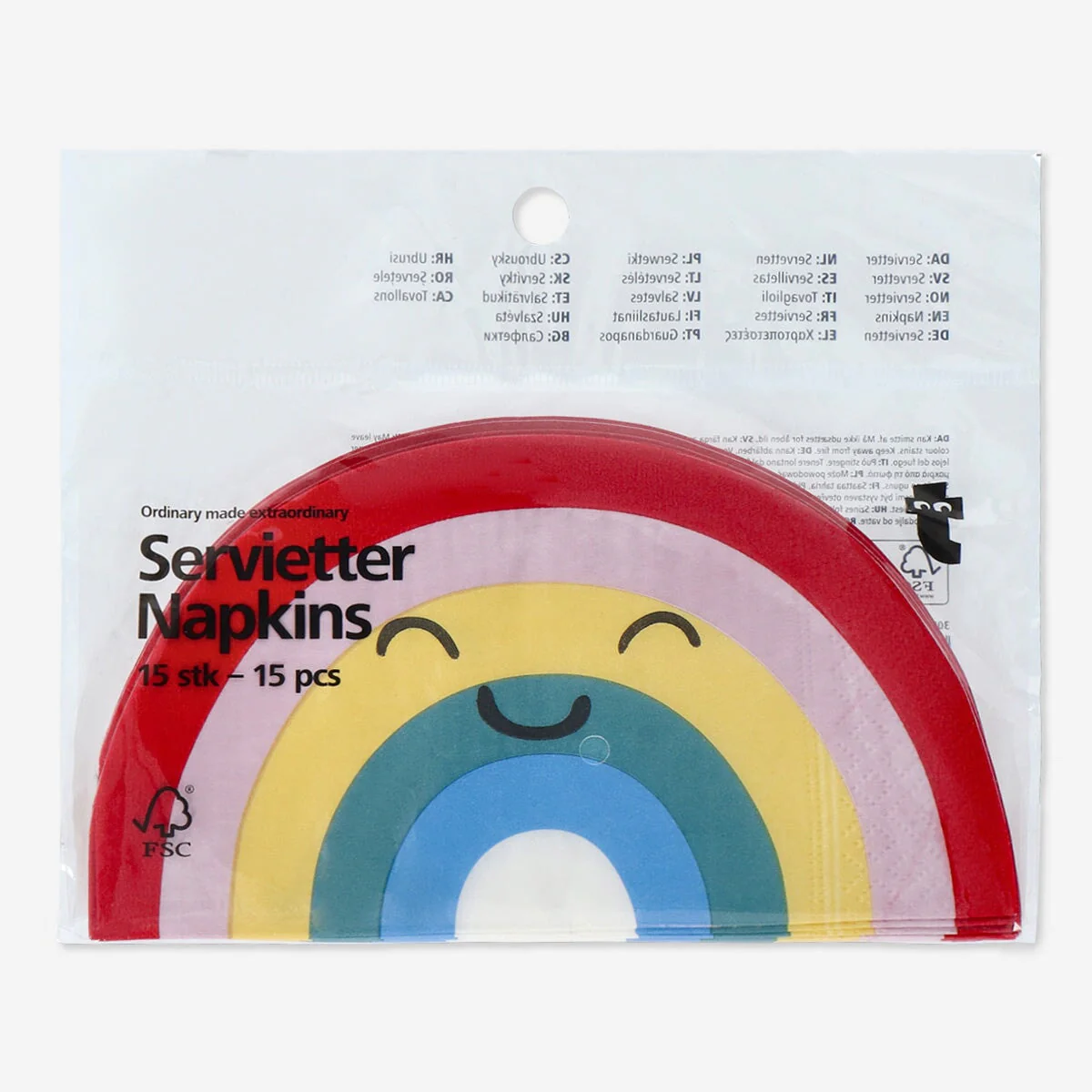 Rainbow Napkins - 15 pcs - Image 3