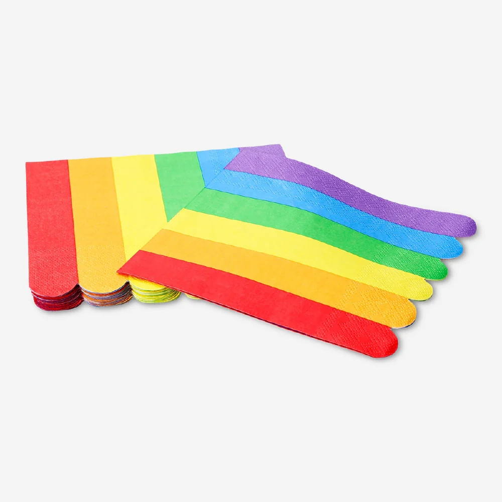 Rainbow napkins - 16 pcs