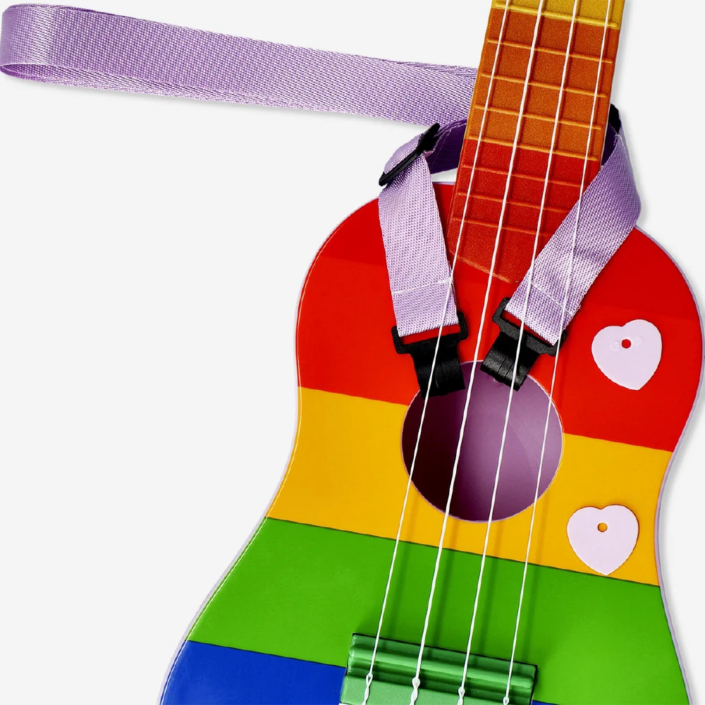 Rainbow ukulele with strap - Image 3