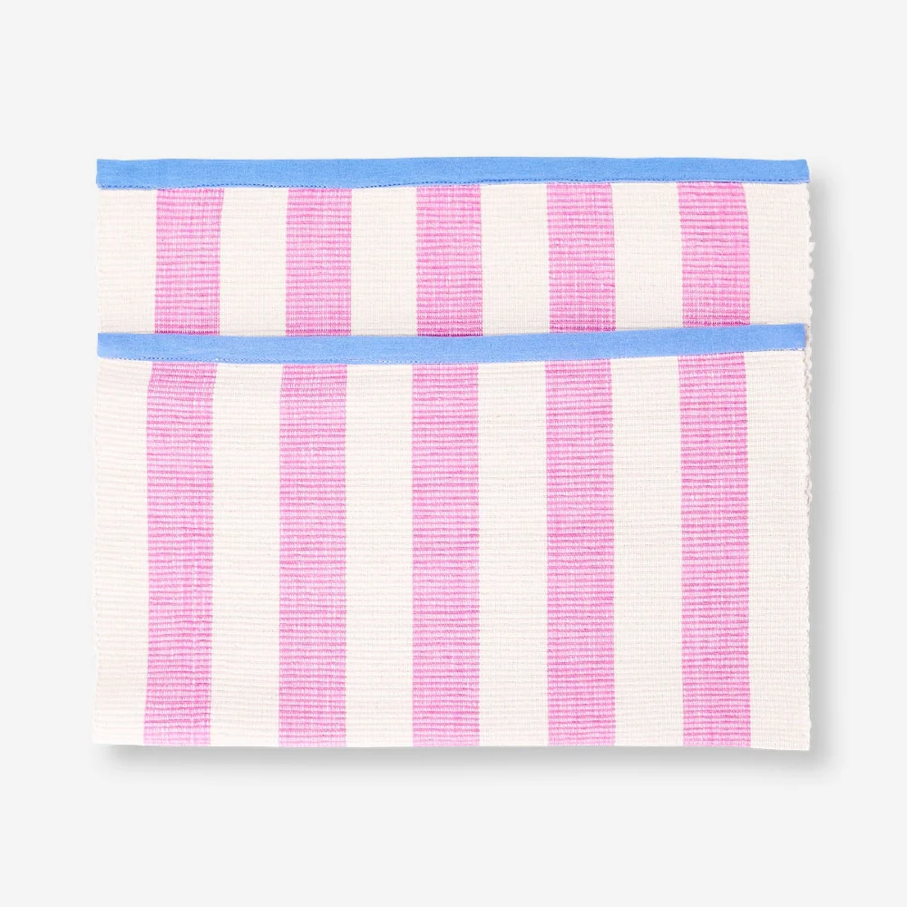 Rectangular striped placemat - 33x48 cm - Image 2