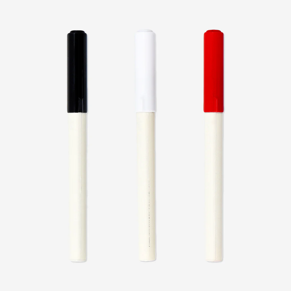 Red, black, and white nail art pens - 3 pcs