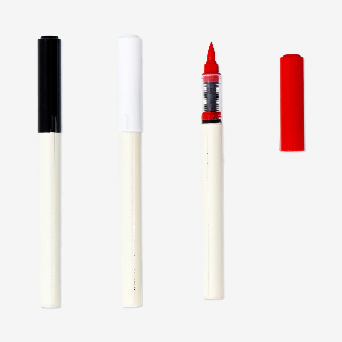 Red, black, and white nail art pens - 3 pcs - Image 2
