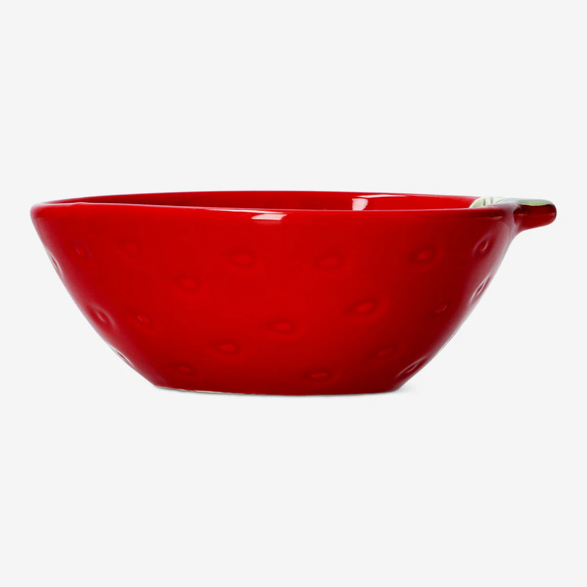 Red ceramic strawberry bowl - 14 cm - Image 2