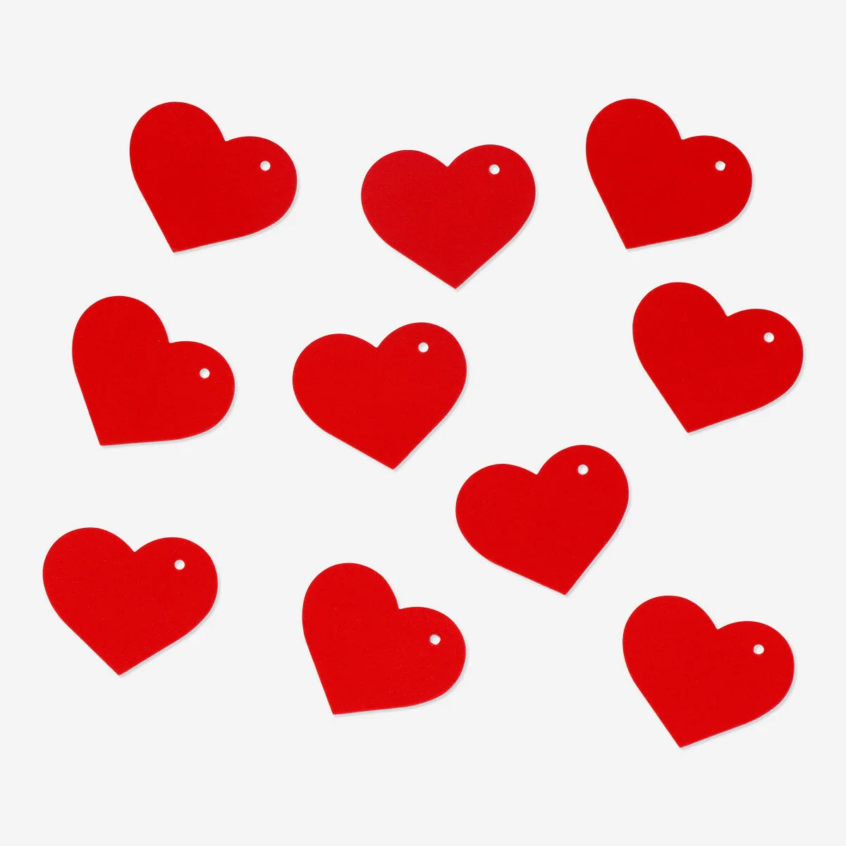 Red heart gift tags - 10 pcs