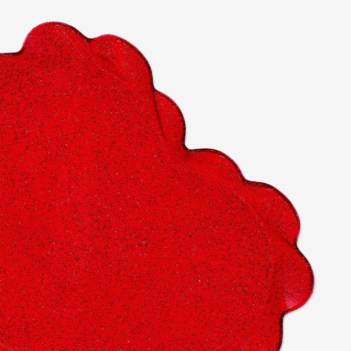 Red heart serving plate - 20 cm - Image 3
