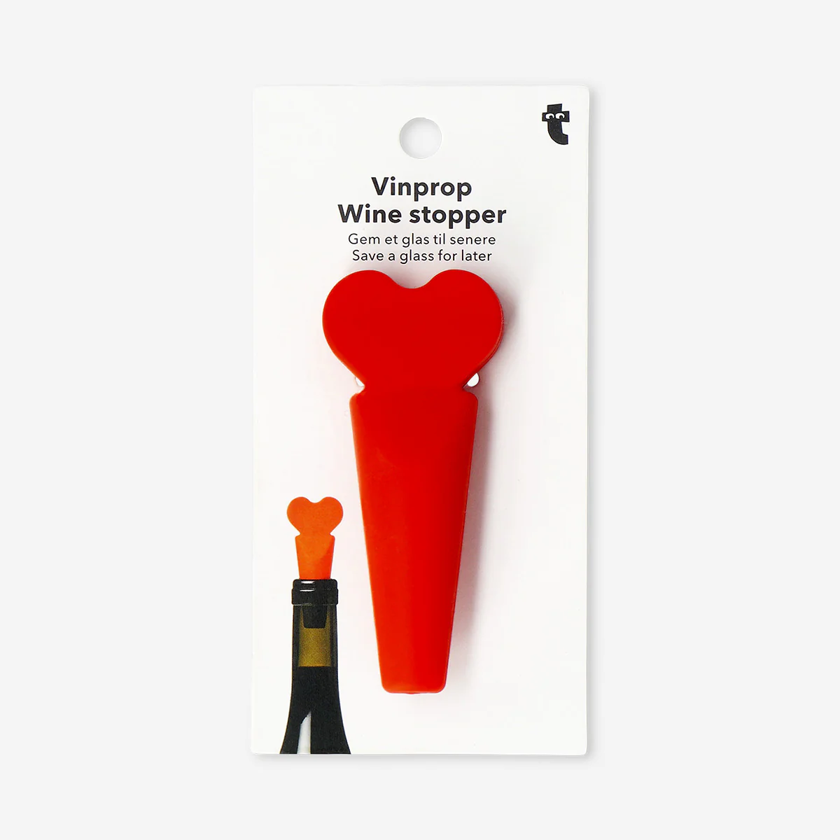 Red heart wine stopper - Image 3