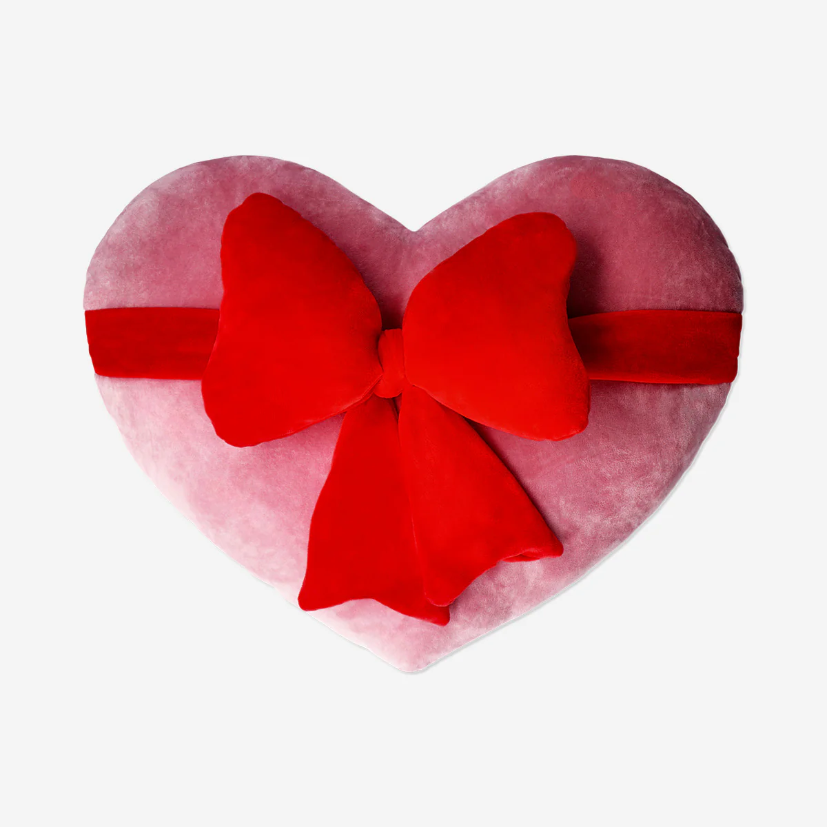Red heart with bow cushion - Image 2