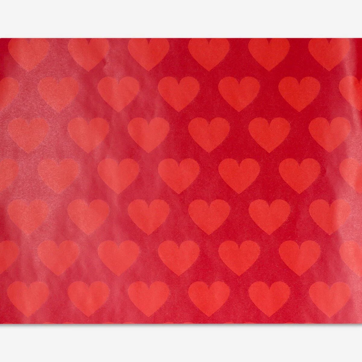400 cm Wrapping paper - Red hearts