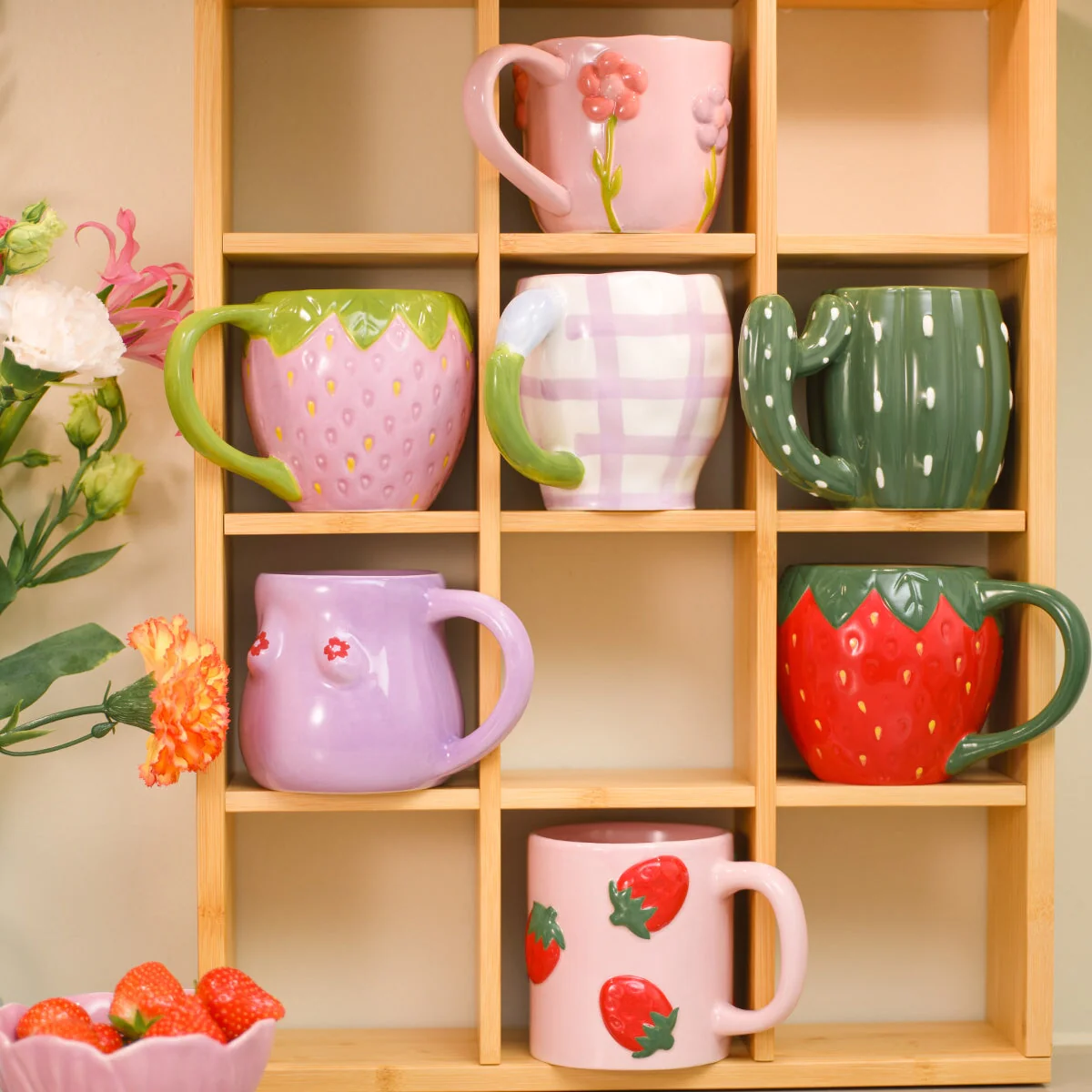 Red strawberry mug - 400 ml - Image 4