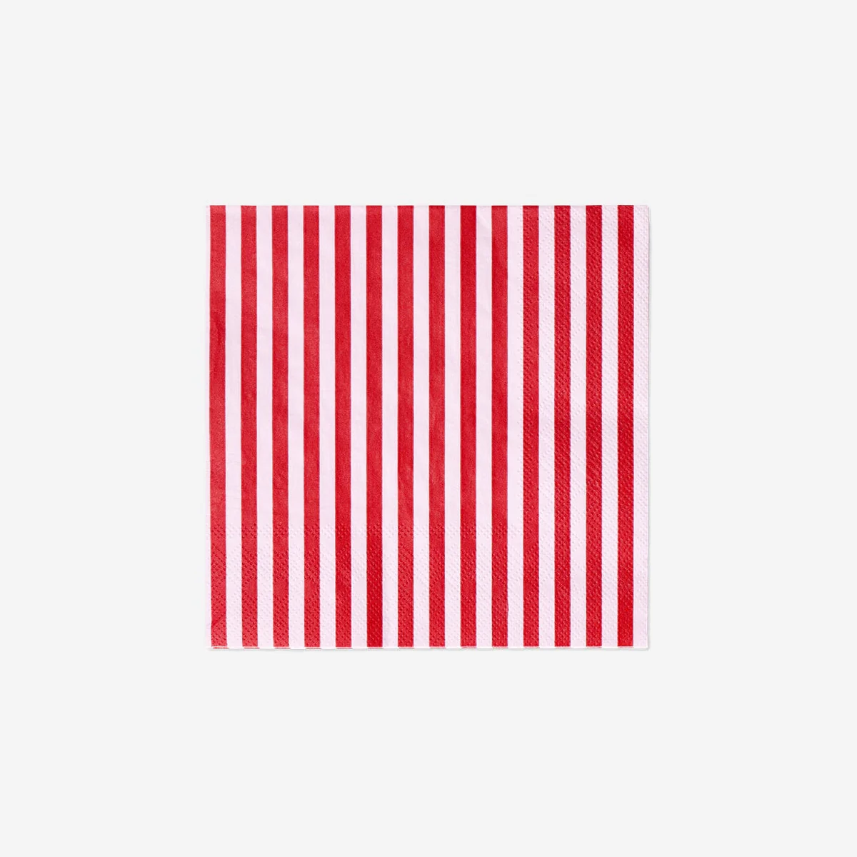 Red striped napkins - 16 pcs - Image 2