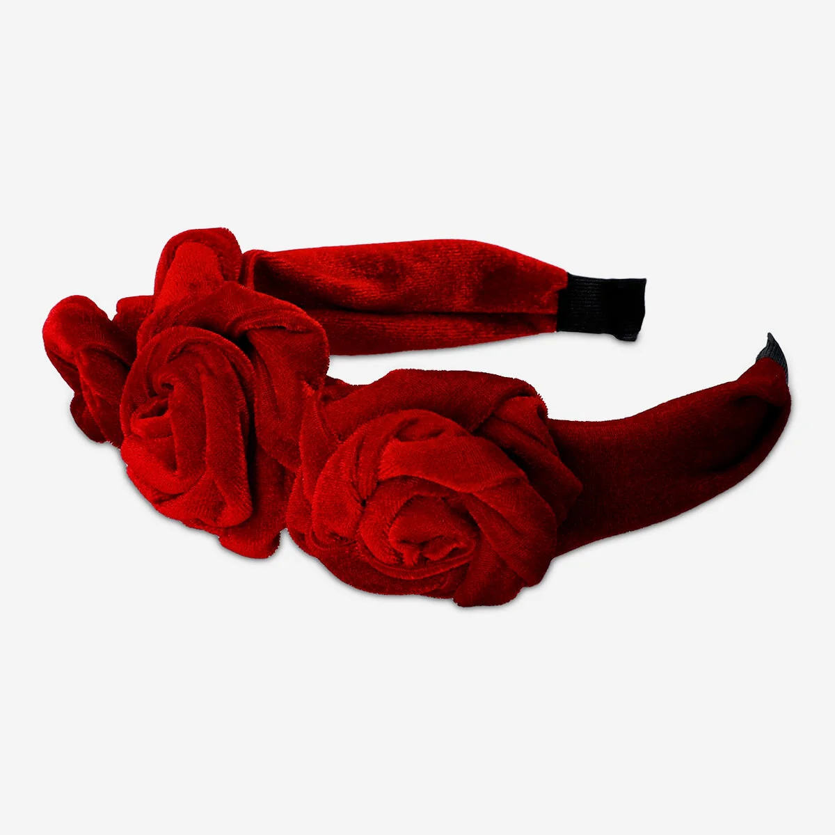 Red velvet hairband - For adults - Image 2