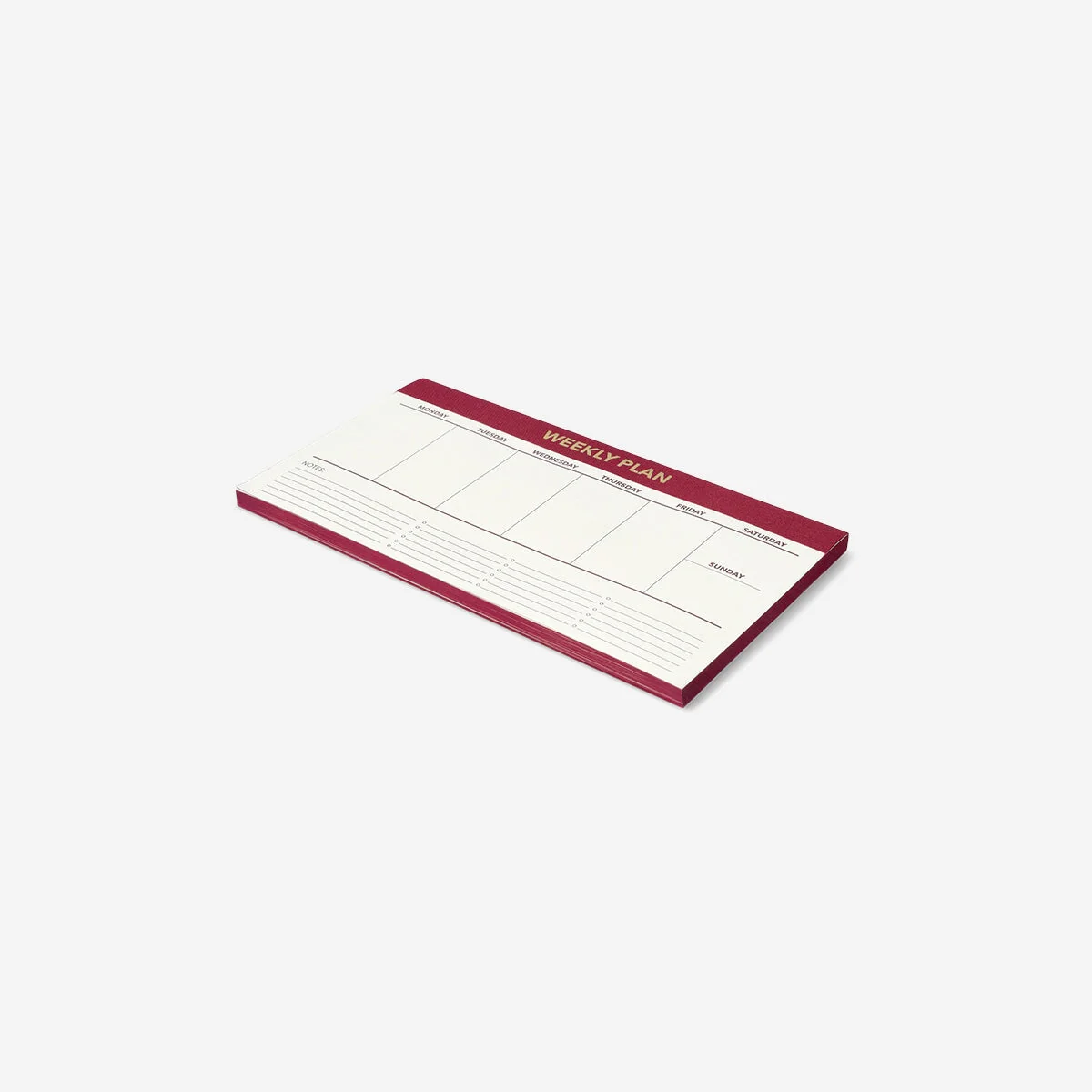 Red weekly planner for desk - Image 2