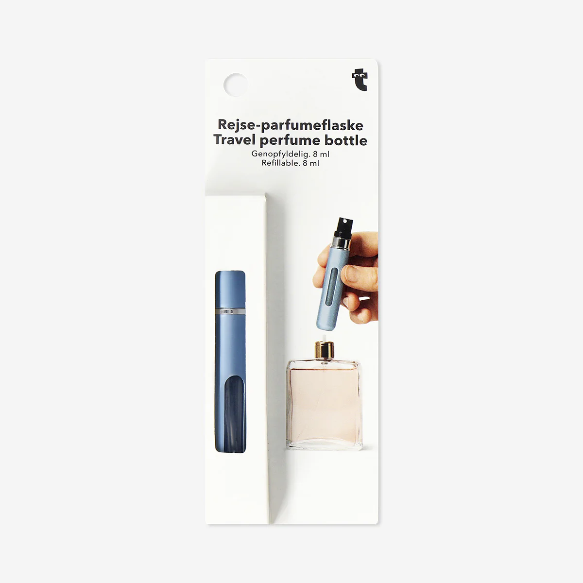 Refillable blue perfume bottle - 8 ml - Image 3