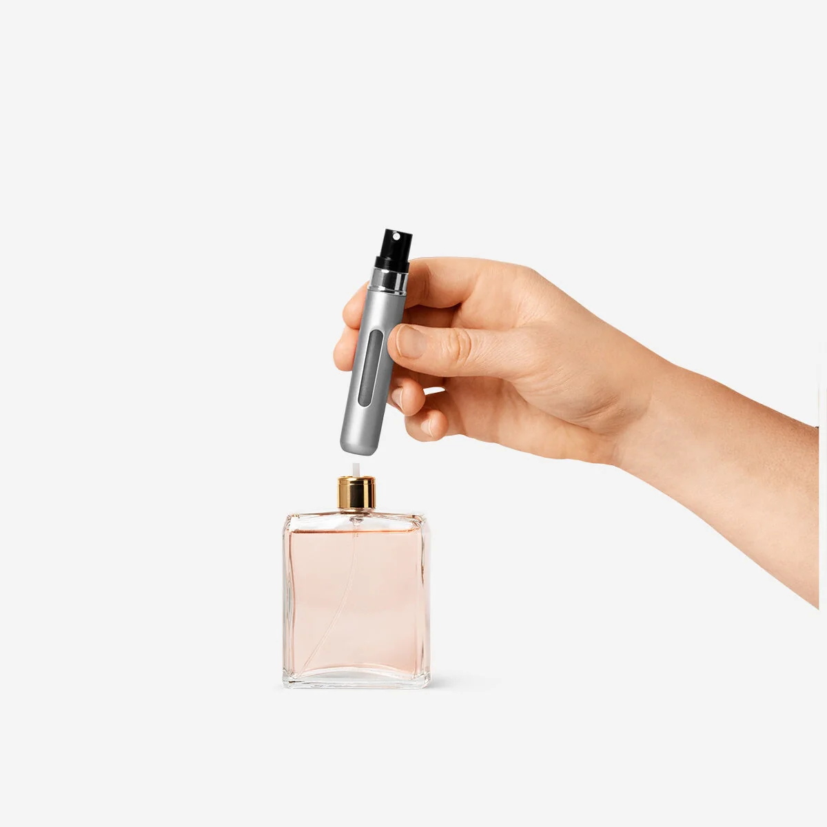 Refillable silver perfume bottle - 8 ml