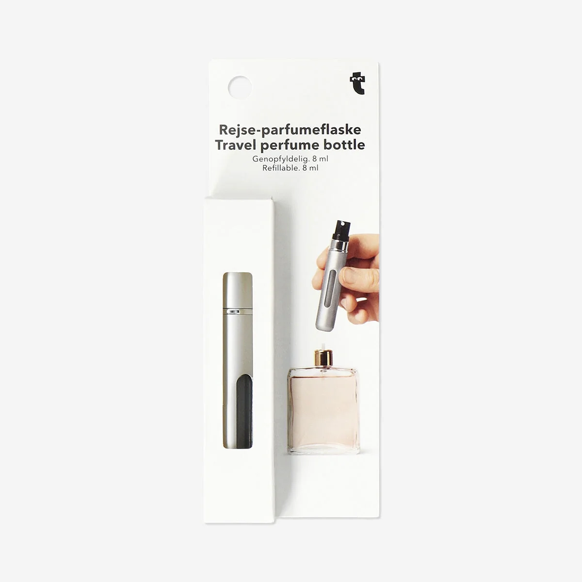 Refillable silver perfume bottle - 8 ml - Image 3