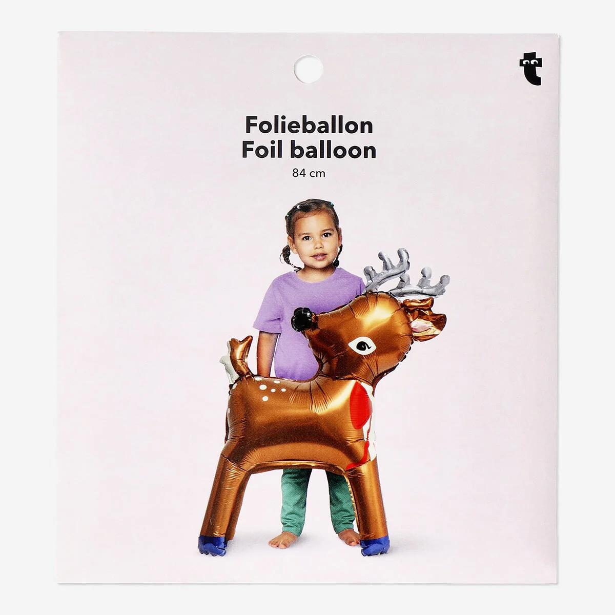 Reindeer foil balloon - 110 cm - Image 3