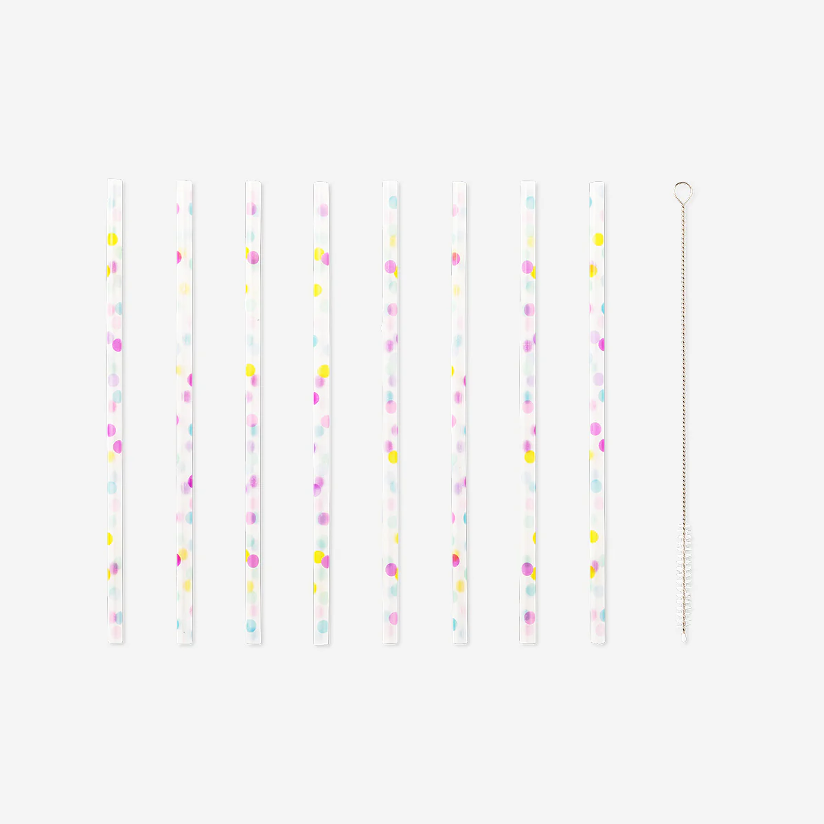 Reusable confetti straws - 8 pcs