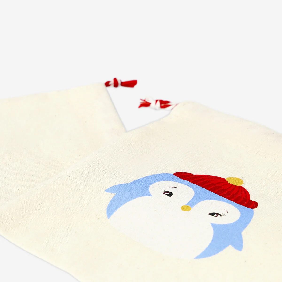 Reusable cotton gift bags with Christmas motifs - 4 pcs - Image 3