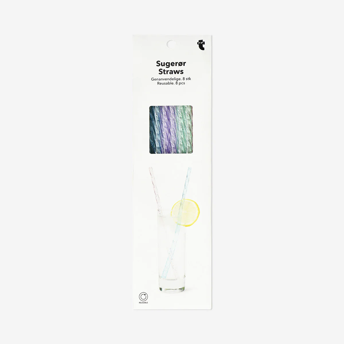 Reusable glitter straws - 8 pcs - Image 3