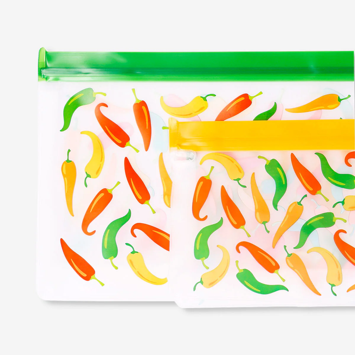 Reusable grip seal bags with chilli print - 2 pcs - Image 2