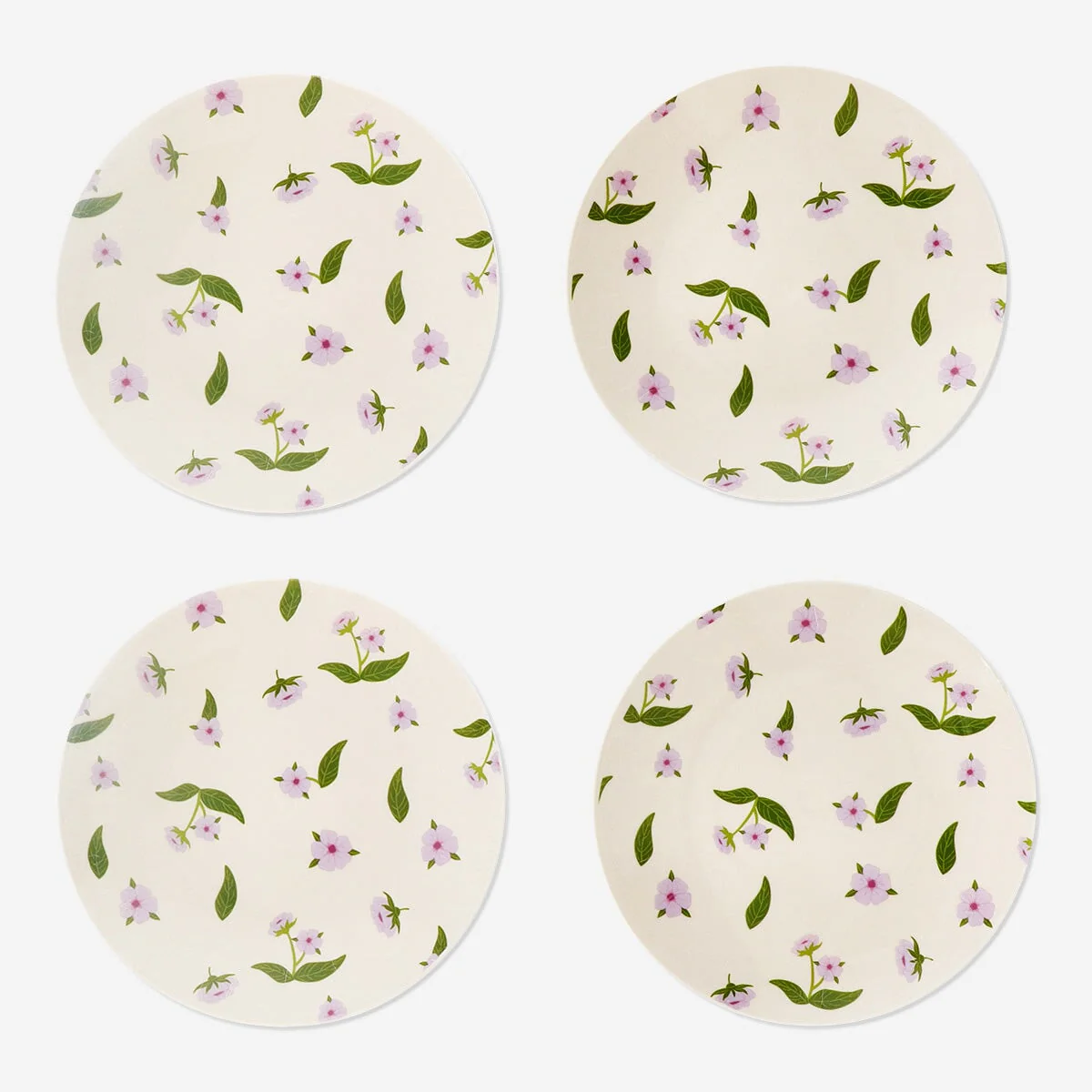 Reusable plates with cherry blossoms - 4 pcs