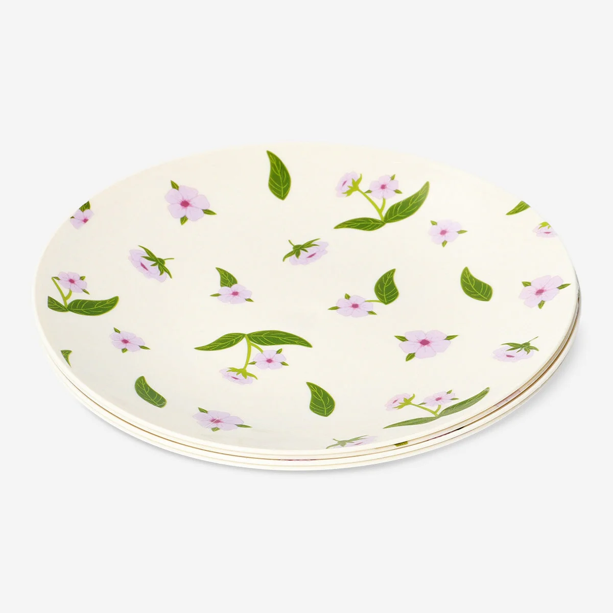 Reusable plates with cherry blossoms - 4 pcs - Image 3