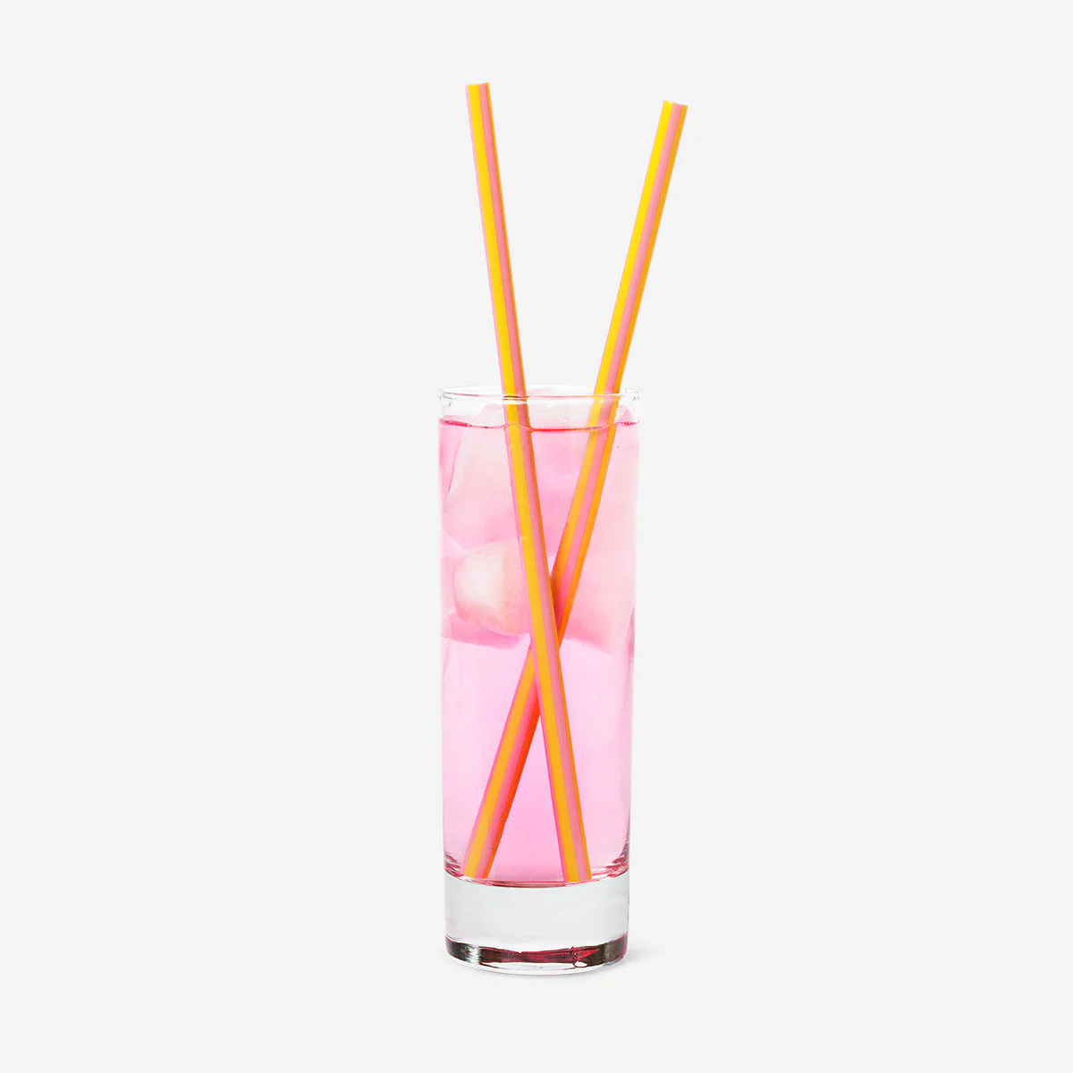 Reusable striped straws - 8 pcs