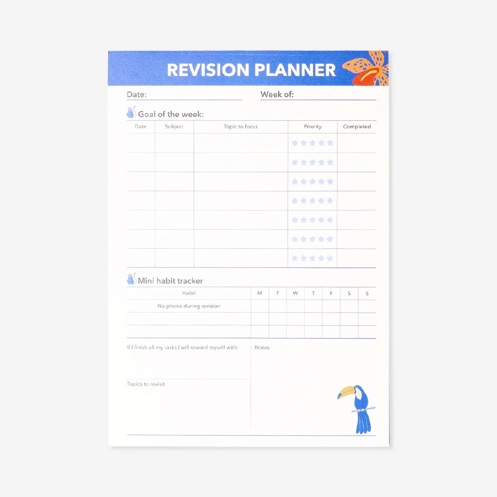 Revision planner pad